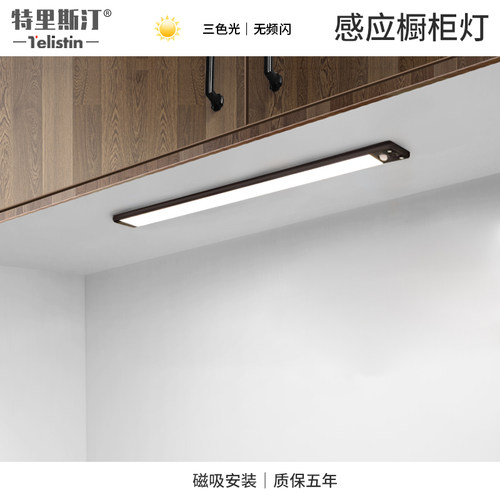 人体感应灯充电小夜灯led智能光控家用过道衣柜自粘免布线橱柜灯