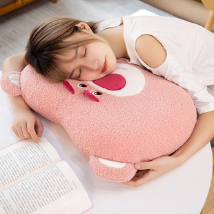 草莓熊记忆棉枕头枕芯猫肚枕超柔护颈椎助睡眠男女学生宿舍猫肚皮