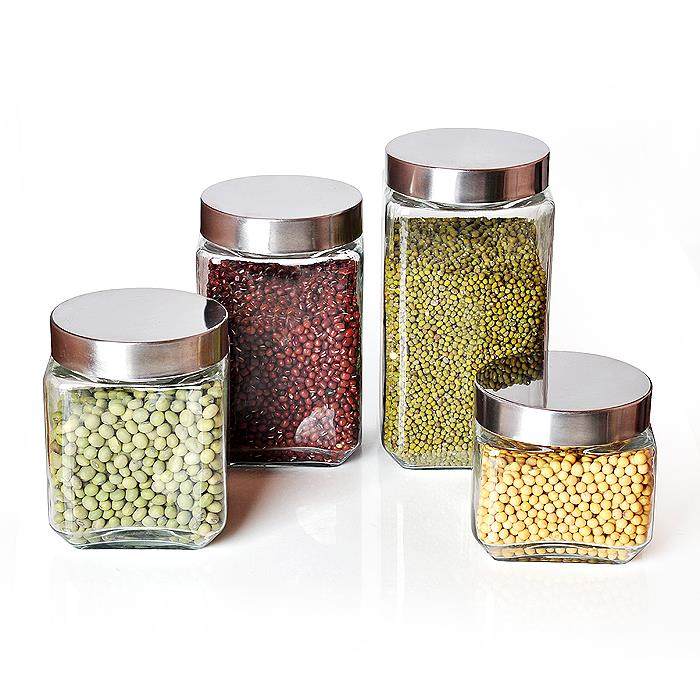 乐美雅玻璃瓶密封罐玻璃罐奶粉干果茶叶杂粮储物罐玻璃瓶套装