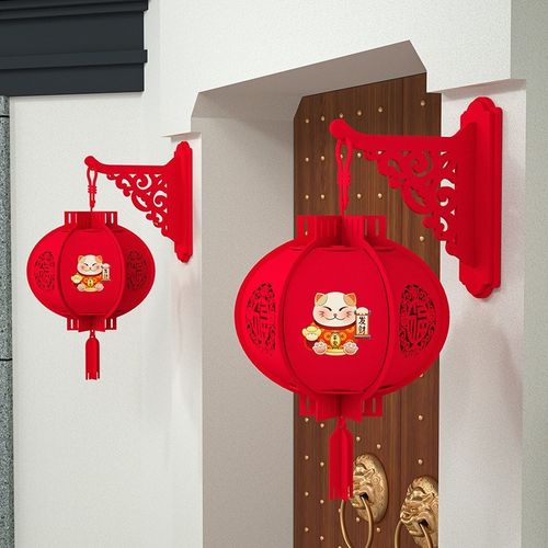 新年装饰品大红灯笼挂件户外大门阳台院子中国风挂饰福字节日国潮