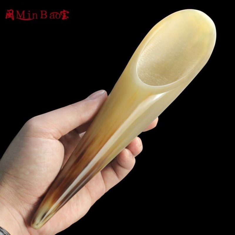 天然牛角刮痧板筒特大号按摩美容院全身通用背部颈部拨经棒牛角筒