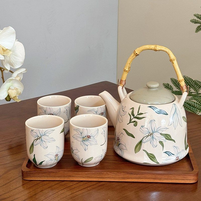 百合花高级感陶瓷茶具下午茶杯新年水具套装礼盒乔迁新居礼物新婚