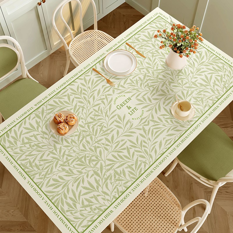餐桌垫防油防水免洗轻奢高级感桌布简约防烫长方形隔热桌面保护垫