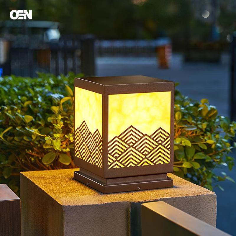 柱头灯太阳能户外防水庭院花园家用别墅围挡灯方形中式门柱灯,家装灯饰光源,投光灯/泛光灯,淘宝优惠券,粉丝福利购,淘宝优惠卷