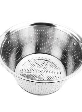 食不锈钢淘米篮米箩双耳圆MVX形篓沥水洗菜洗篮筐洗米桶堂洗菜盆