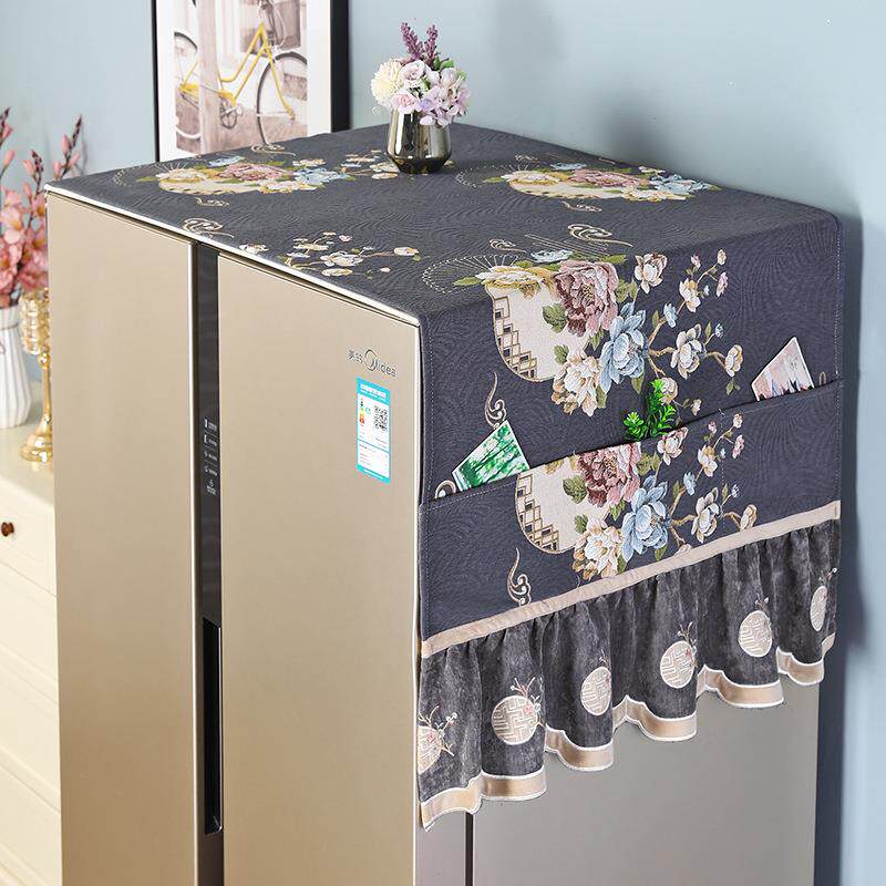 冰开箱防尘盖罩盖冰箱巾巾冰箱顶布冰装饰双门四开单门箱罩盖布可