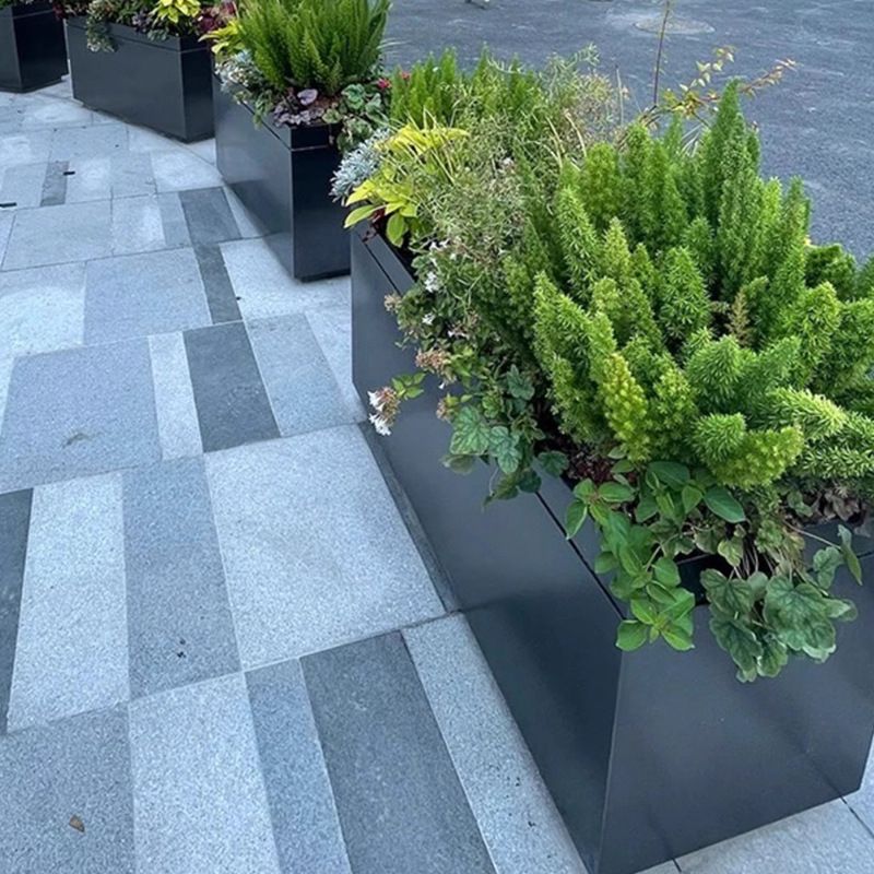 户外定制不锈钢高端花池围栏花箱组合外摆长方形花盆酒店隔断花槽