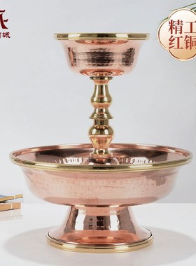 红铜护法杯现用家代家居用品供杯摆供件酒供水碗摆件