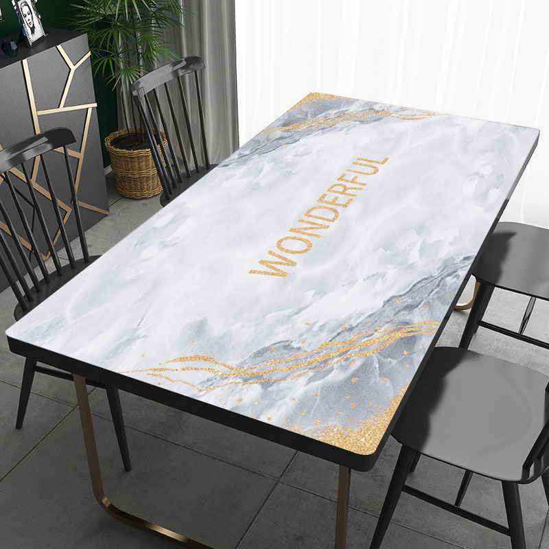 餐桌垫皮革桌垫轻奢高级感防水防油免洗防烫茶几高档家用桌布盖垫