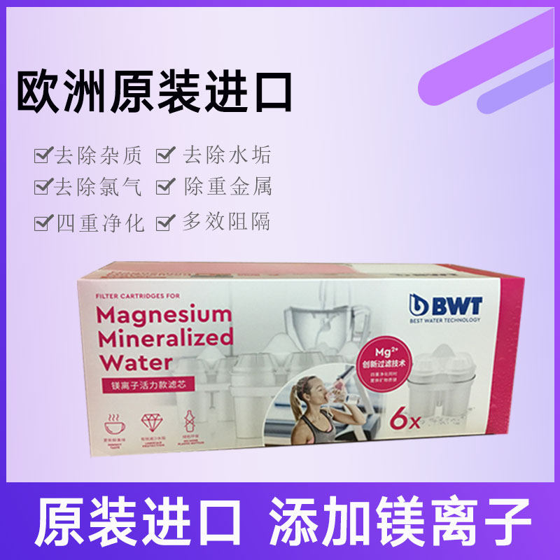 德国BWT净水壶滤芯倍世过滤水壶滤芯进口加镁离子滤芯去水垢滤芯