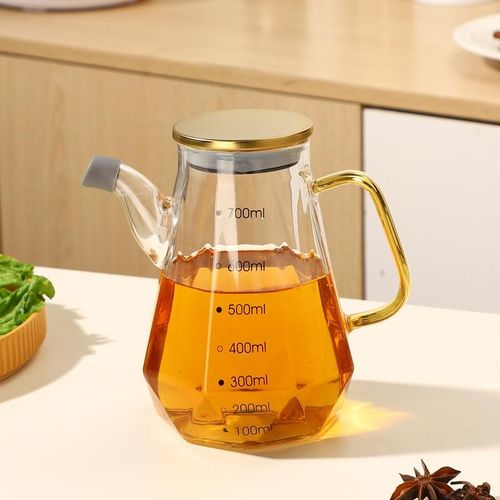 日式MUJIA玻璃油壶防漏油瓶家用厨房不挂油调味料装酱油 进口醋瓶