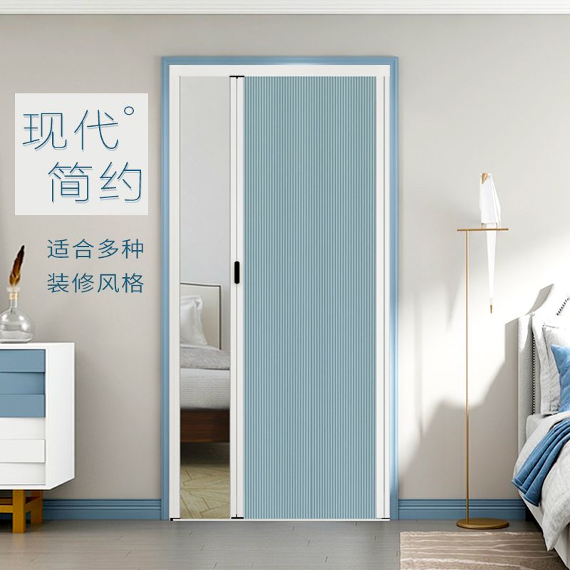 蜂巢折叠门厨房隔断门折叠推拉门简易门免打孔卫生间厕所折叠门