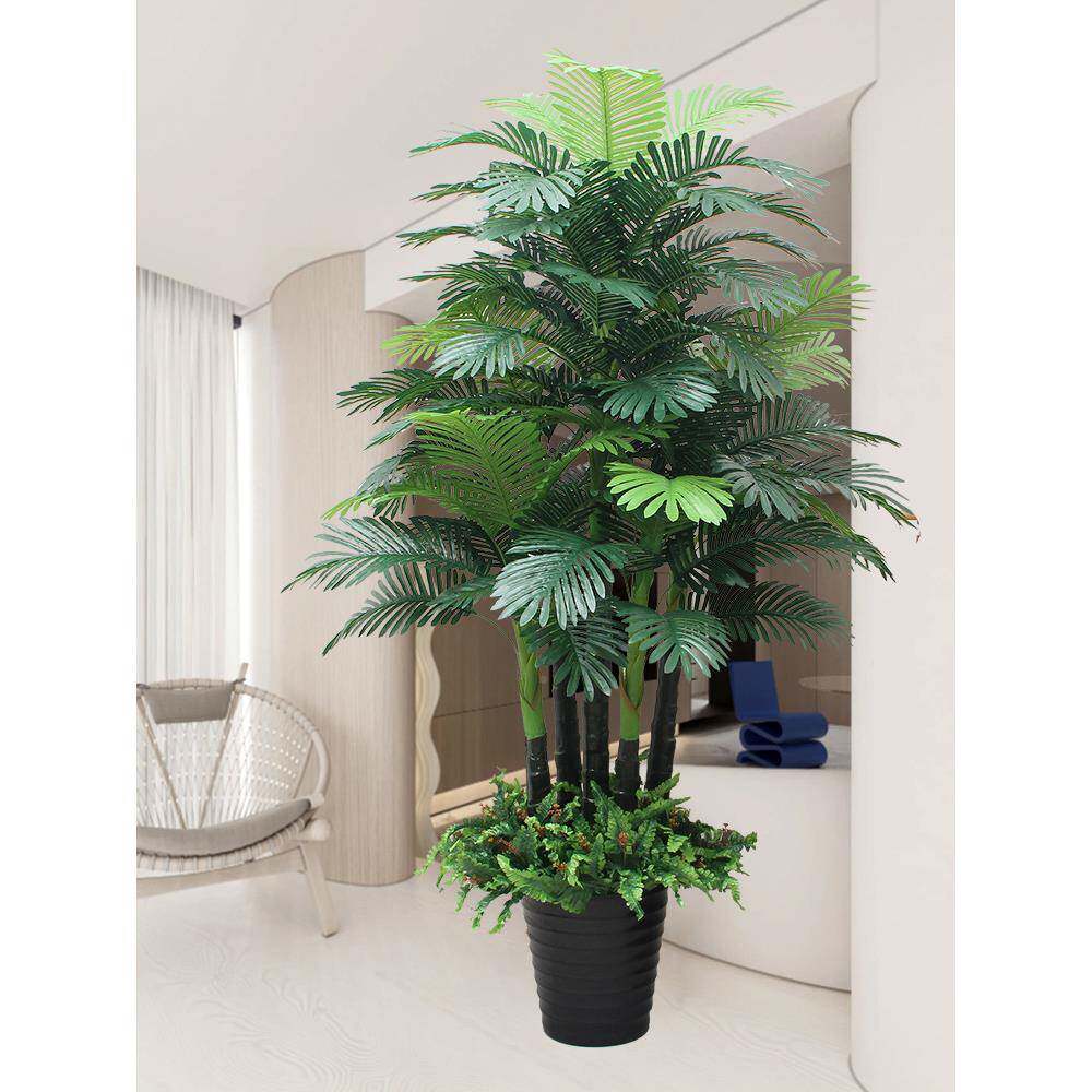 厅散尾葵盆绿STE植轻奢客装饰假落地假花摆件大型仿生植栽物