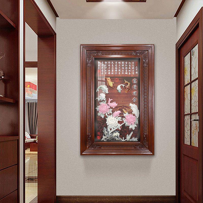 入户玄关装饰画立体浮雕