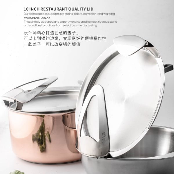 菲*乐双立人锅盖18cm 20cm 24cm全不锈钢纯304 316加厚盖子圆形图片