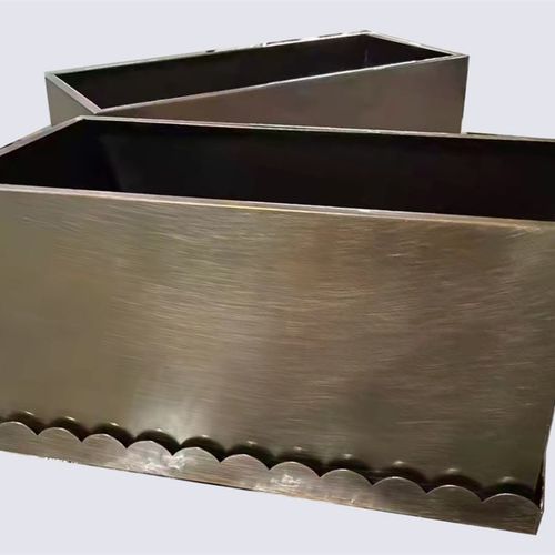 不锈钢乱纹红古P铜金属花盆