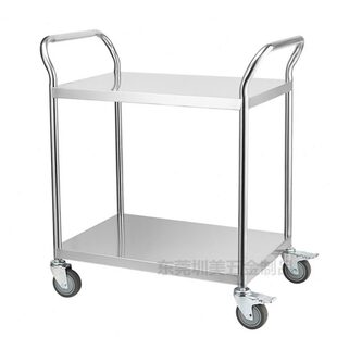 实验室仪器小推车304不锈钢防静电加厚周转车间运货推拉手推车子