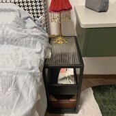 小户型床头柜简约现代超窄床头置物架轻奢极窄迷你简易小型玻璃