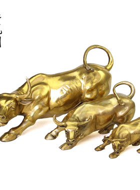 铜生肖牛摆件华尔街牛十二生肖铜牛大号牛客厅办公室