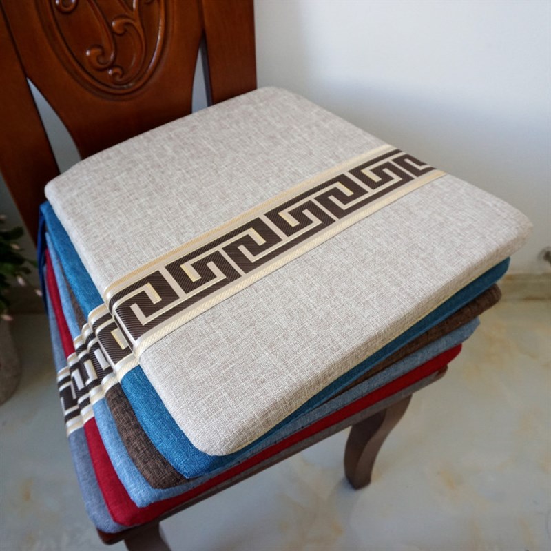 中式梯形餐椅垫马蹄形坐垫高密度海绵纯色圈椅垫防滑温莎定制包邮