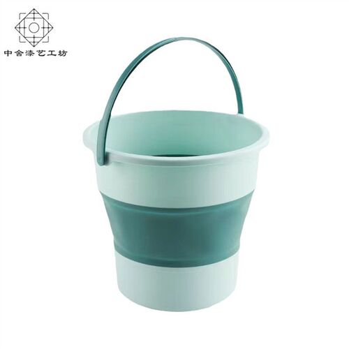 折叠水桶 户外活动 漂漆盛水工具 便携加厚手提塑料桶