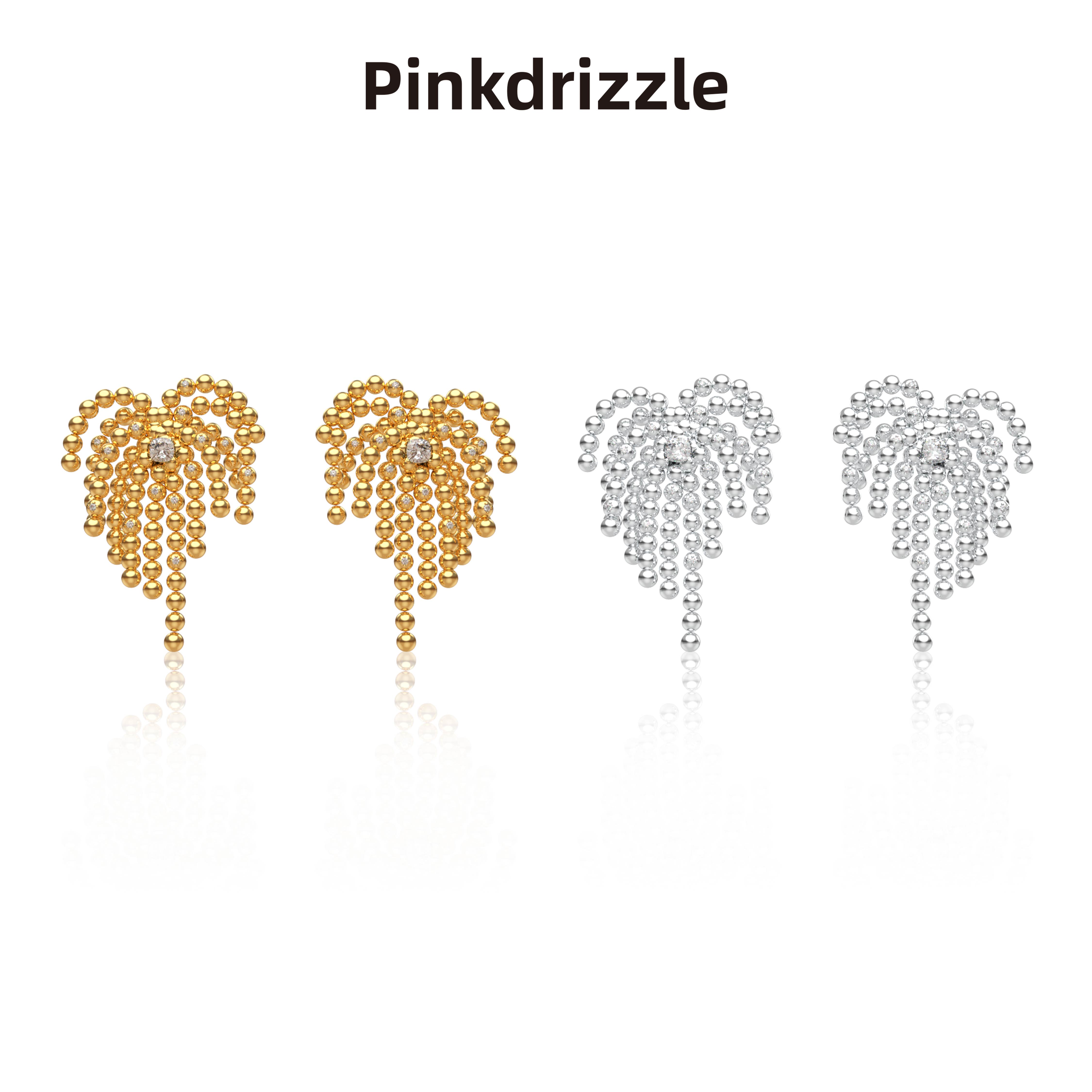 Pinkdrizzle琉光花火耳饰轻奢名媛风精致高级感小众气质耳环礼物