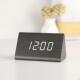E4C木创质木纹闹时多钟电钟子AnhkXdJ3钟静音夜光意简约学生功能