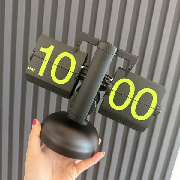 极简自动翻页钟客厅座钟翻页时钟桌面摆件电子钟复古机械数字,家居饰品,立钟/落地钟,淘宝优惠券,粉丝福利购,淘宝优惠卷