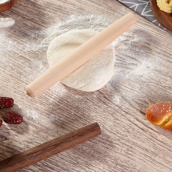 整木擀面杖擀饺子皮不粘实木擀面条家用大号小号烘焙加粗擀面棍图片