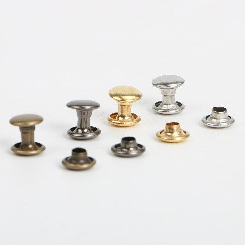 源头厂家供应撞钉 纯铜圆形金属铆钉皮具双面钉空心帽钉双面撞钉