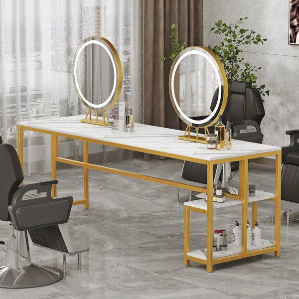 MHY理发镜台美发店镜子面带灯剪发影楼化妆台大理石双面落地烫,商业/办公家具,理发镜台,淘宝优惠券,粉丝福利购,淘宝优惠卷