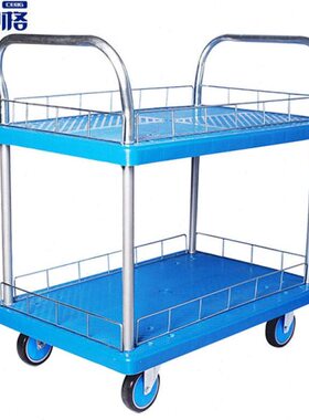 斯铂格BGA-21双层平板小推车轻音塑料拖车拉货车60*90双层全轻音