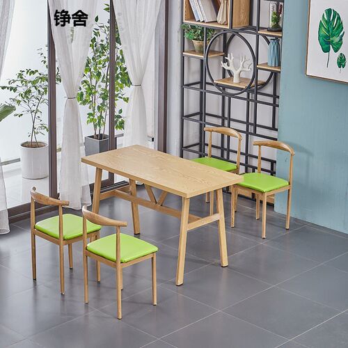 快餐桌椅组合小餐早吃面馆店茶甜品奶烧烤饭店餐饮桌子商用经济型