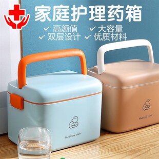 药箱家庭装医药箱家用儿童药物收纳盒老人急救药品盒子大容量小型