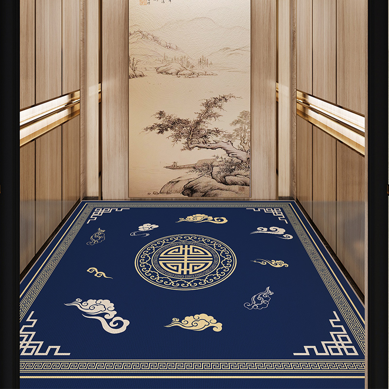 中式电梯轿厢地垫别墅专用楼梯门口进门家用地毯防滑垫子可定制