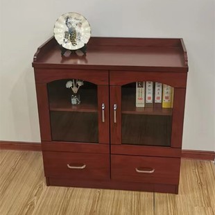 办公室油漆茶水柜置物柜会议室茶水间柜子两门木质矮柜储物柜边柜
