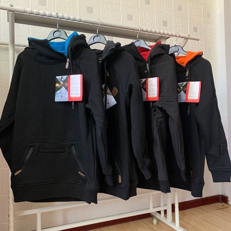 出口新款滑雪卫衣男女滑雪服防水保暖连帽套头衫单板双板滑雪衣