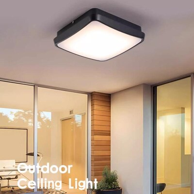 户外防水超薄吸顶灯阳台走廊别墅大门厅庭院防虫圆形方形吸顶壁灯