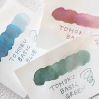 TOHOKU BASIC INK Blue Pink Green 30ml Limited Edition Tour for Tohoku NE6, Japan thumbnail 5