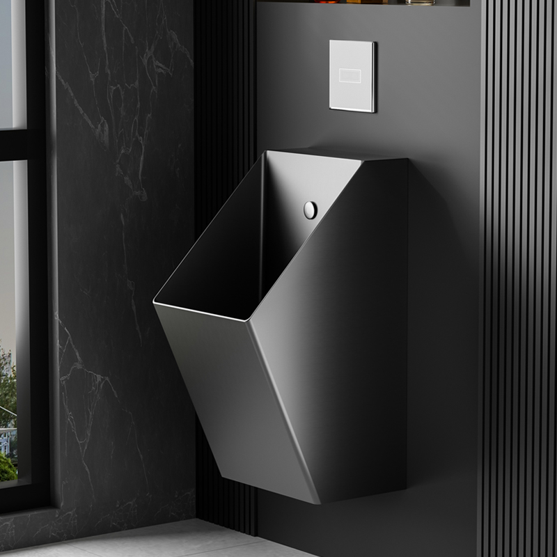 轻奢304不锈钢小便斗p酒吧KTV男士高端厕所小便池挂墙式感应小便