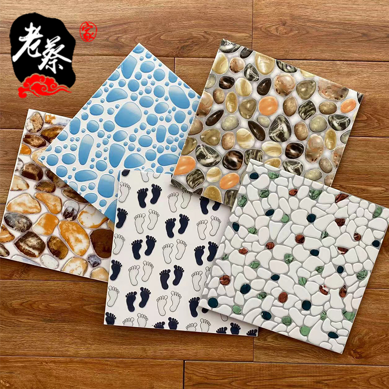 一箱全瓷浴室卫生间防滑抛晶砖y花砖阳台鹅卵石瓷砖阳光房地砖300