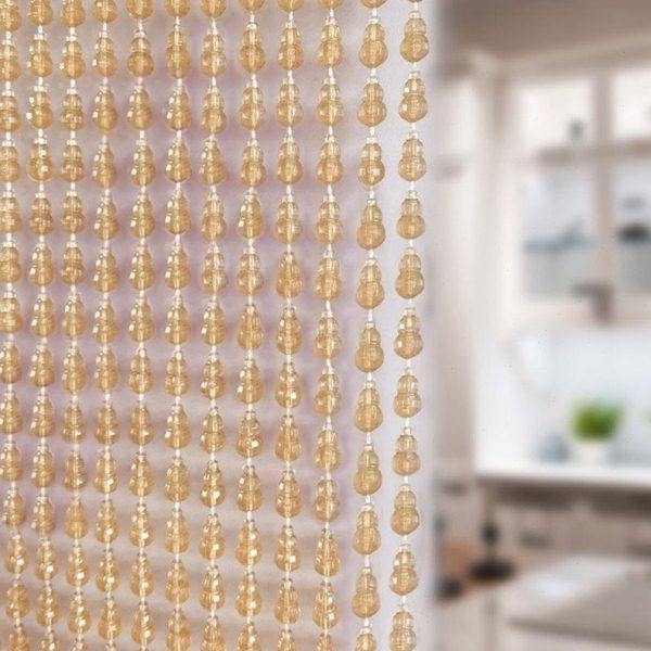 夏季卧室家用葫芦隔断帘熟食店串珠门帘子塑料珠子水晶珠帘免打孔