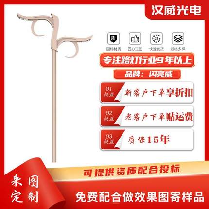 厂家市电路灯双臂路灯户外照明道路灯6米8米LED路灯