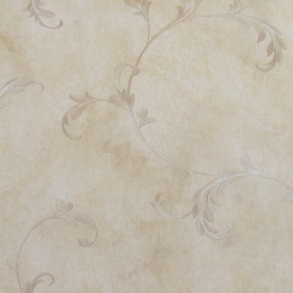 现货 美国原装进口壁纸 美式卧室 卷叶草满铺 古典环保纯纸墙纸