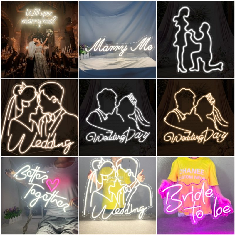 霓虹灯定制 Will you marry me结婚嫁给我求婚礼道具婚庆布置灯牌