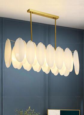 高级感新款法客厅现代约北式欧餐厅灯奶油卧室75241简风大厅玻璃