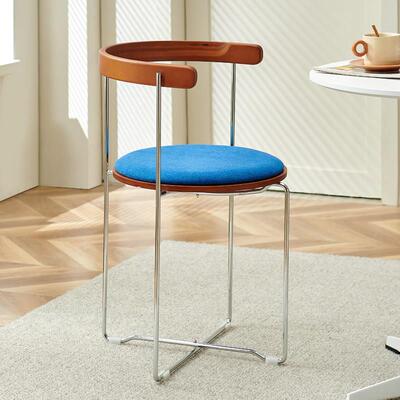 北欧折叠椅复古实木餐椅小OUP型家用户休靠背椅现代闲简约厅餐餐