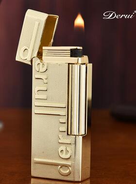 高档朗声充气打火机男士tb-65169复金属侧砂滑轮打火机刻免费字送