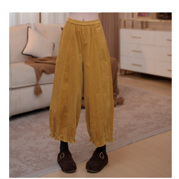 【太阳花】马克华菲女装时尚花苞裤洋气显瘦显九分裤-F54023A507