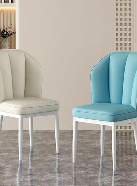 奶谈油风洽椅轻高级现代简约网红71864靠椅店酒奢餐桌椅